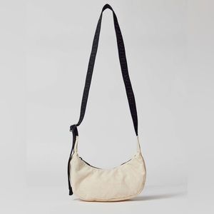 BAGGU UO Exclusive Mini Nylon Crescent Bag in Ivory